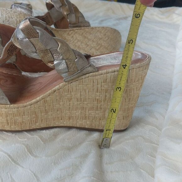 Born Barstow Platform- Metallic Wedge Sandal - Picture 12 of 14